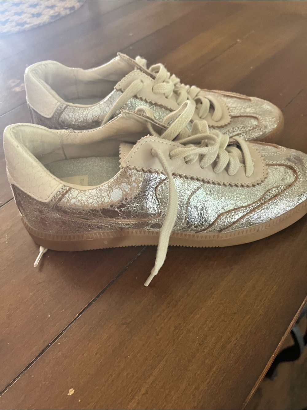 Dolce Vita sneakers   crackle silver color